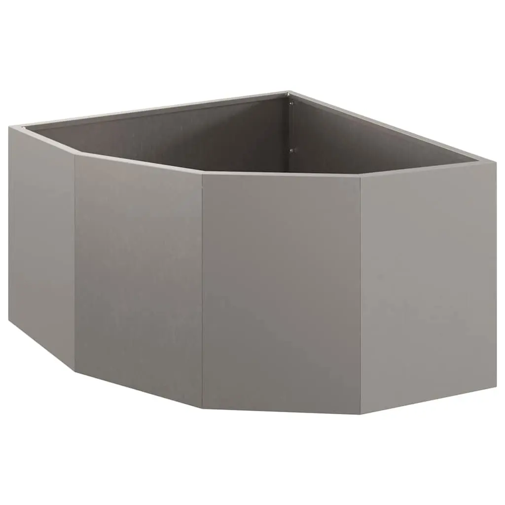 Corner Garden Planter 60x60x35cm Steel Outdoor Patio Terrace Plant Pot Box