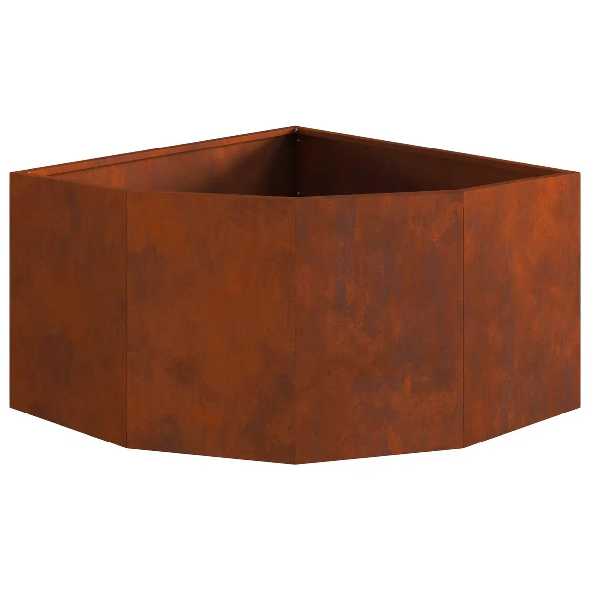 Corner Garden Planter 60x60x35cm Steel Outdoor Patio Terrace Plant Pot Box