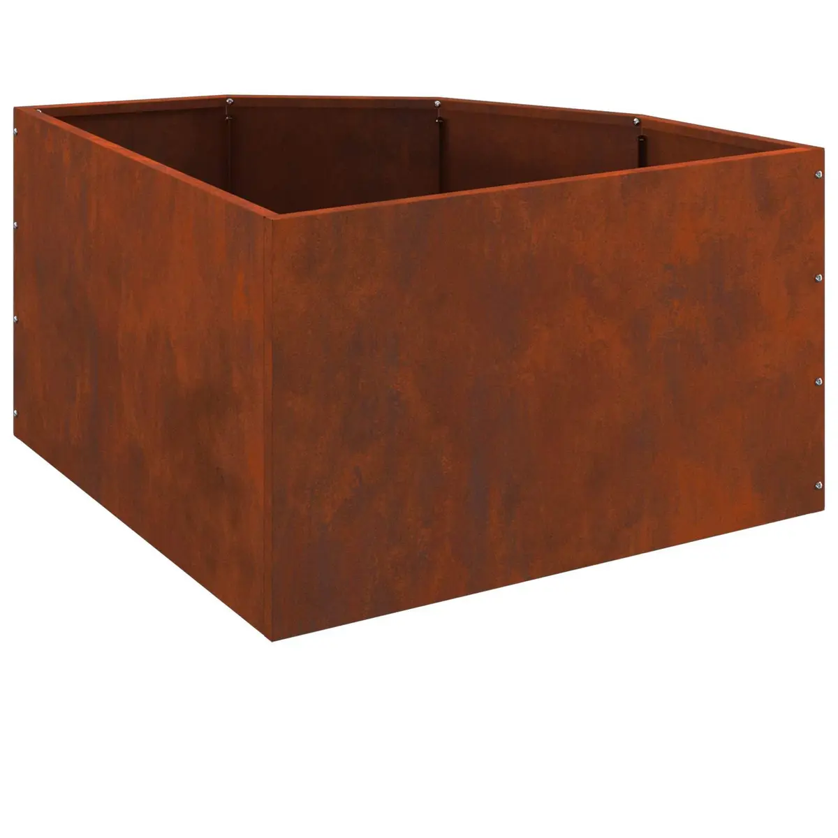 Corner Garden Planter 60x60x35cm Steel Outdoor Patio Terrace Plant Pot Box