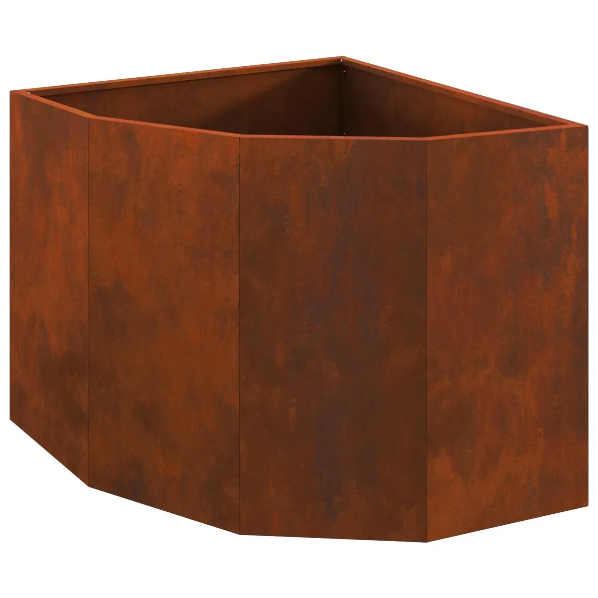 Corner Garden Planter Steel Outdoor Patio Terrace 60x60x50cm