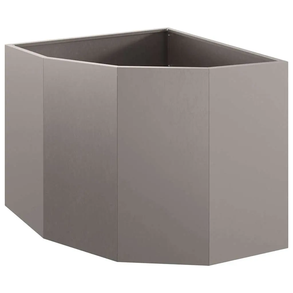Corner Garden Planter Steel Outdoor Patio Terrace 60x60x50cm