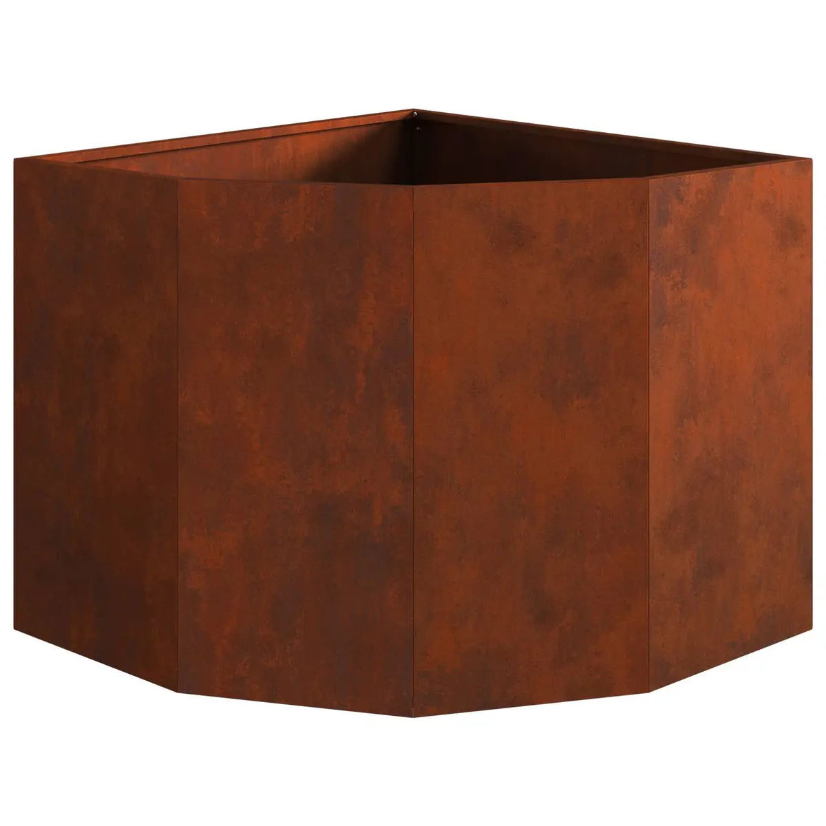 Corner Garden Planter Steel Outdoor Patio Terrace 60x60x50cm