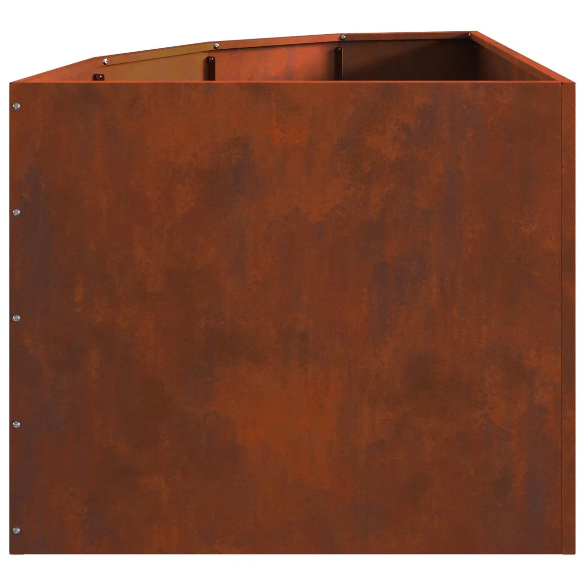 Corner Garden Planter Steel Outdoor Patio Terrace 60x60x50cm