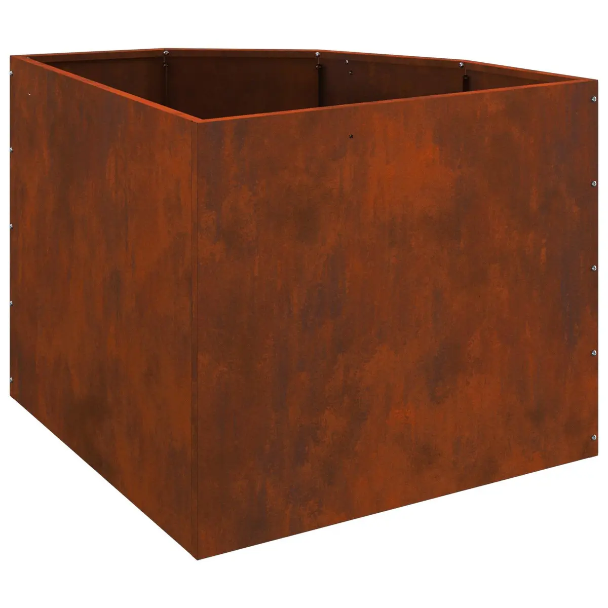 Corner Garden Planter Steel Outdoor Patio Terrace 60x60x50cm