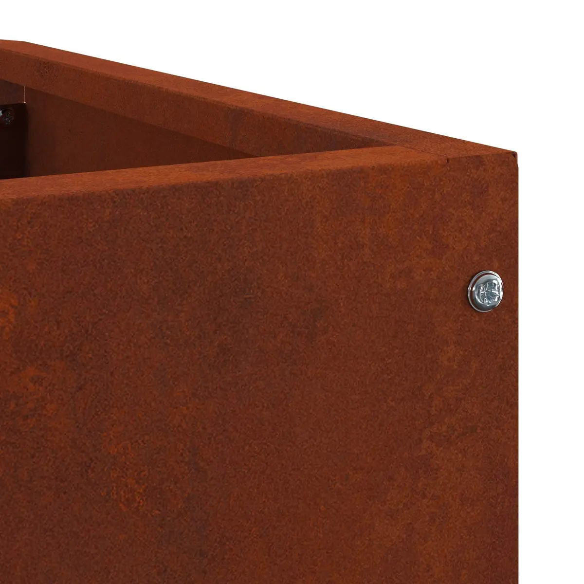 Corner Garden Planter Steel Outdoor Patio Terrace 60x60x50cm