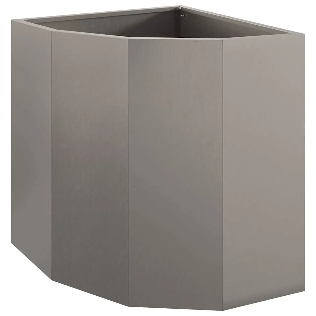 Corner Garden Planter 45x45x50cm Steel Outdoor Patio Pots Weathering Design