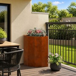 30x30x50cm Corner Planter Made of Weather-Resistant Steel
