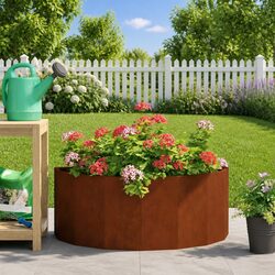 Specifications of Half Round Steel Garden Planter 90x45x35cm
