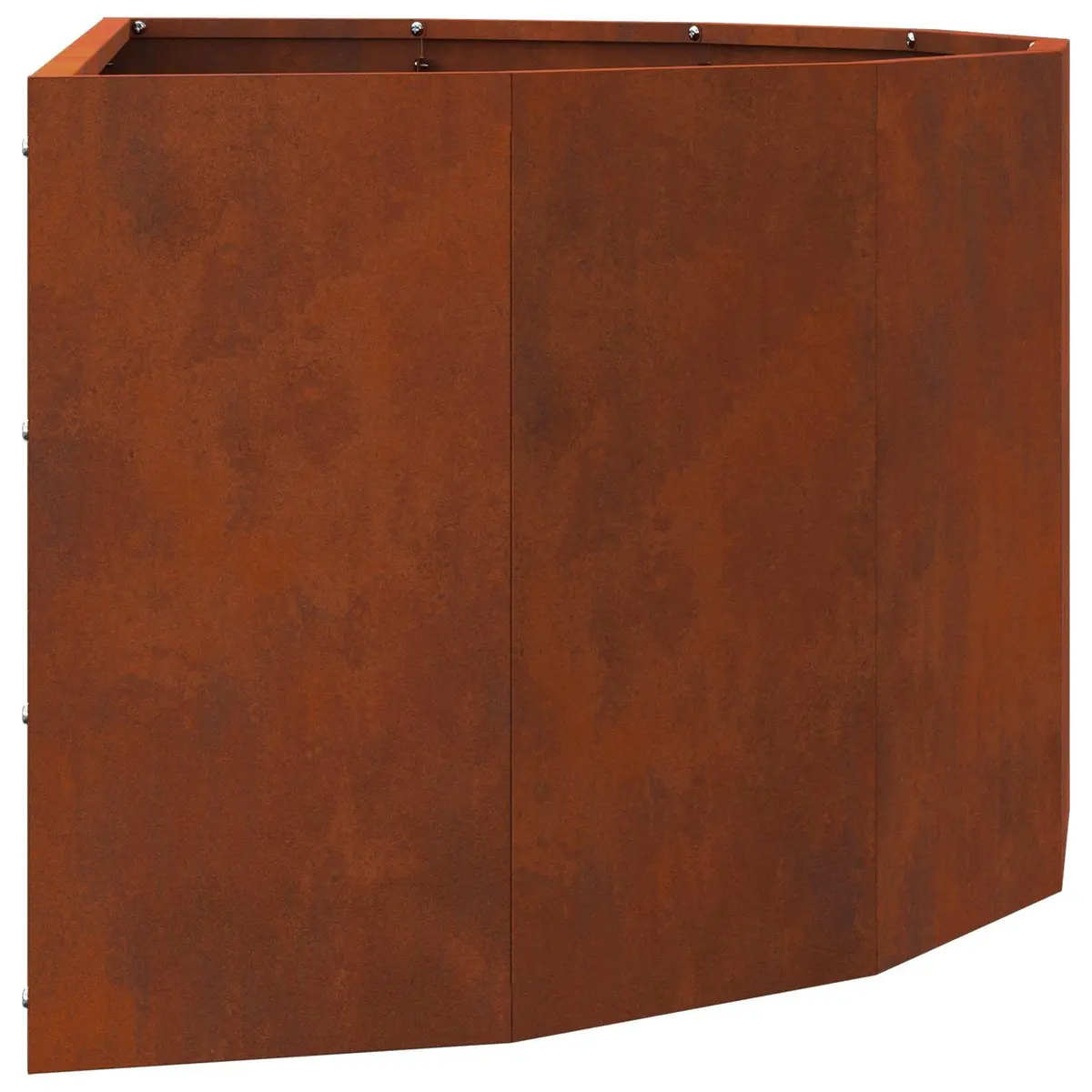 Half Round Garden Planter Outdoor Steel 90x45x35cm Weathering Design Terrace