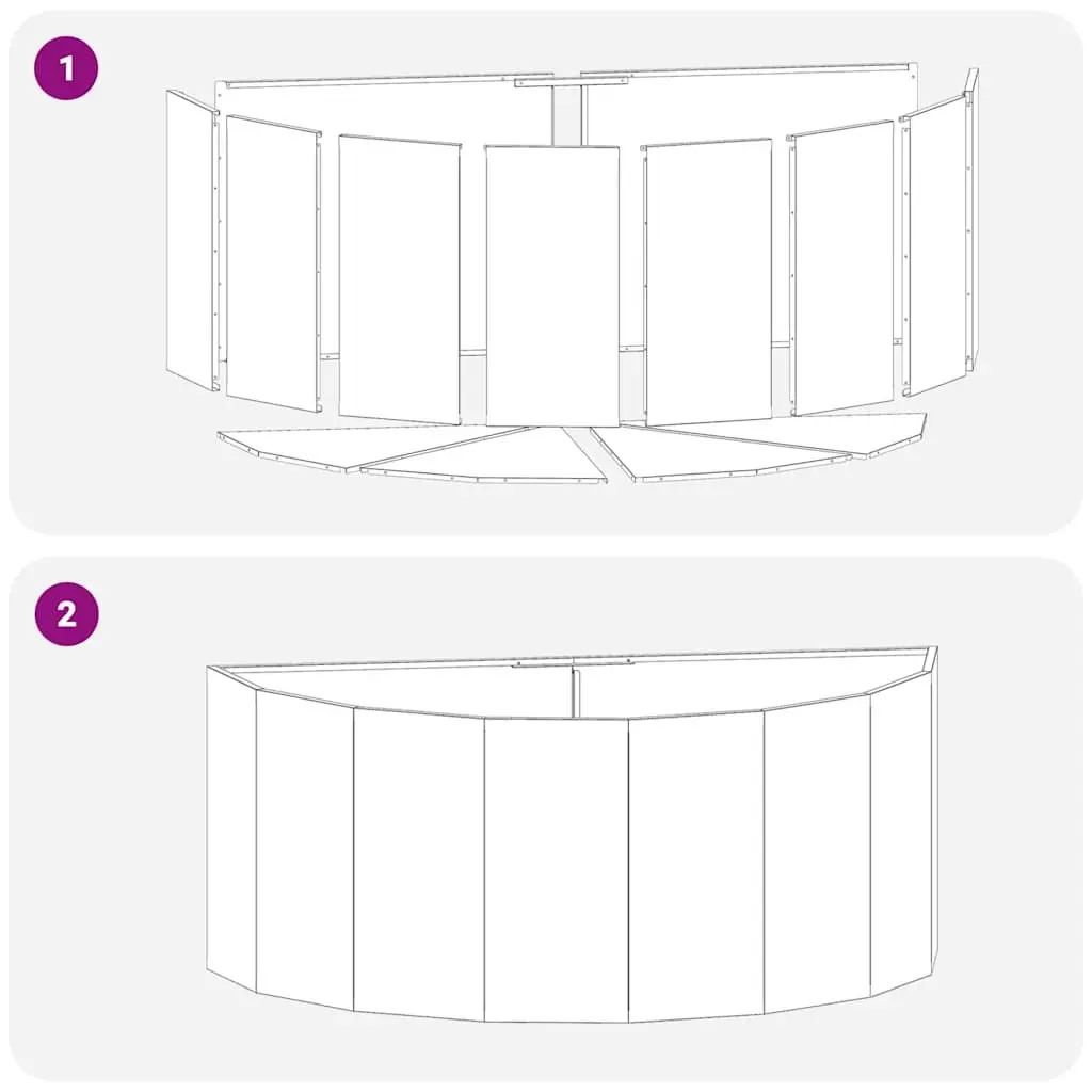 Half Round Garden Planter Outdoor Steel 120x60x50cm