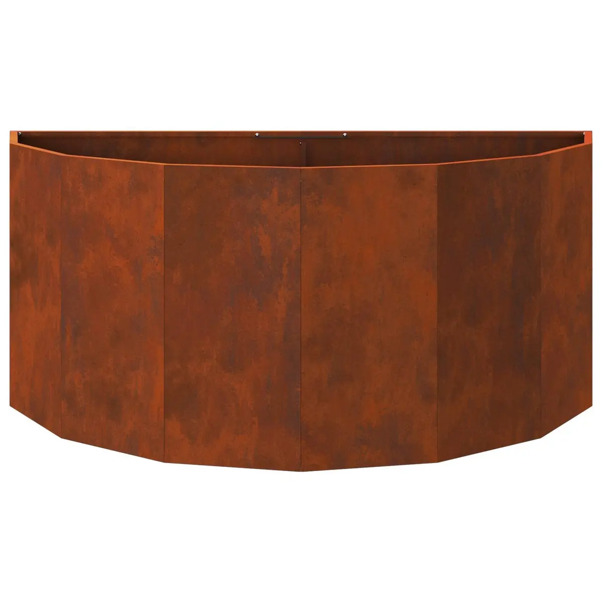 Half Round Garden Planter Outdoor Steel 120x60x50cm