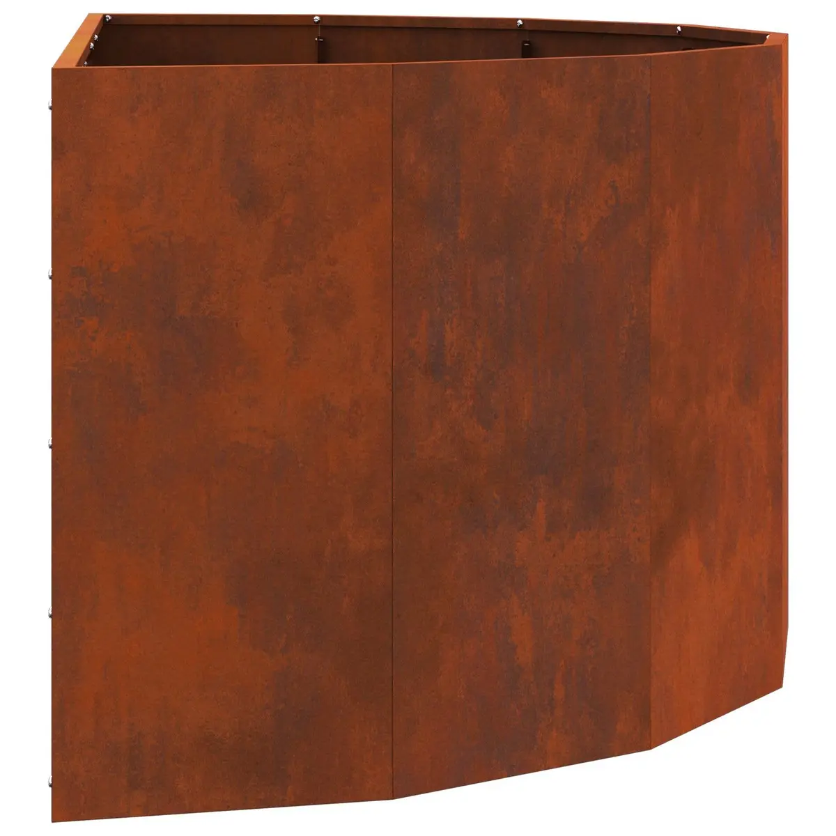 Half Round Garden Planter Outdoor Steel 120x60x50cm