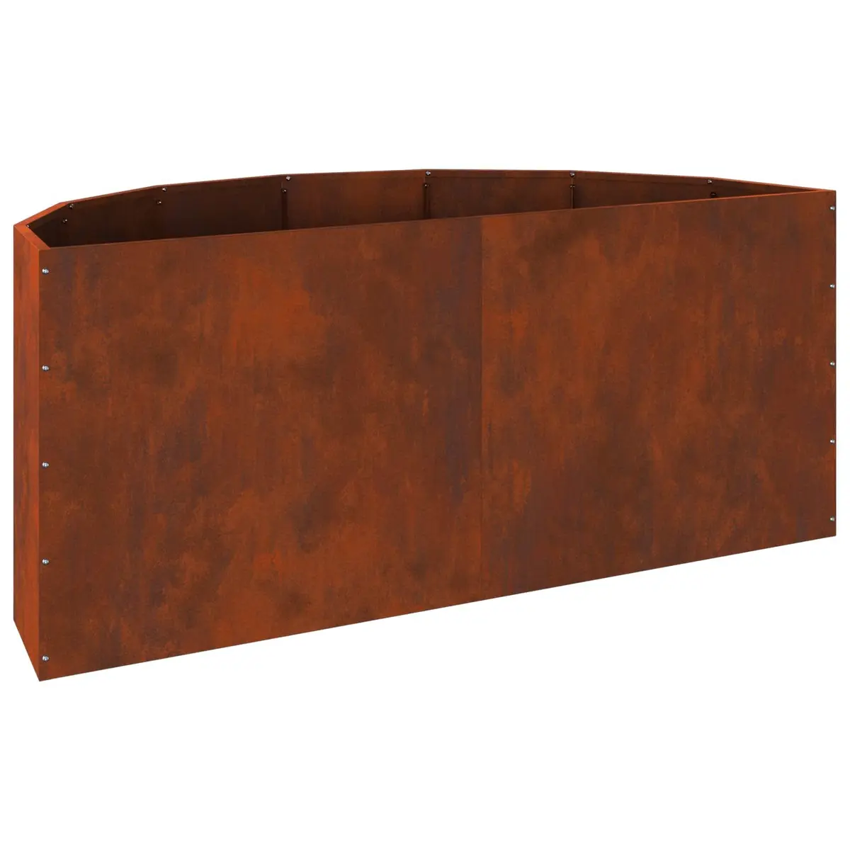 Half Round Garden Planter Outdoor Steel 120x60x50cm