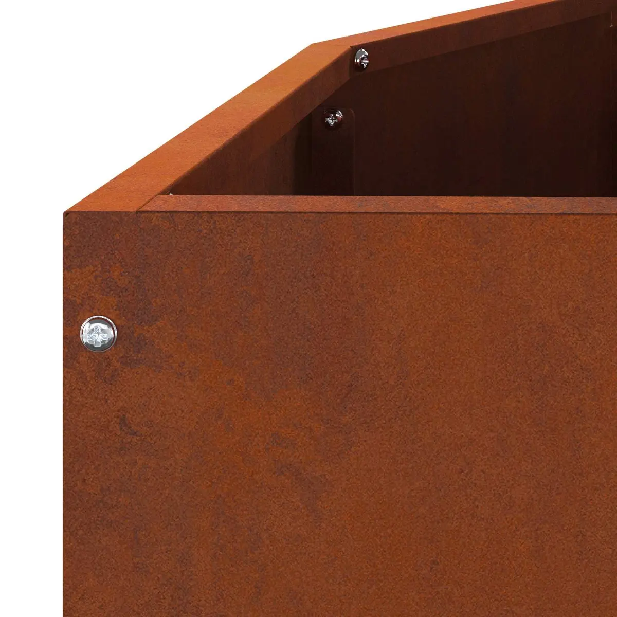 Half Round Garden Planter Outdoor Steel 120x60x50cm
