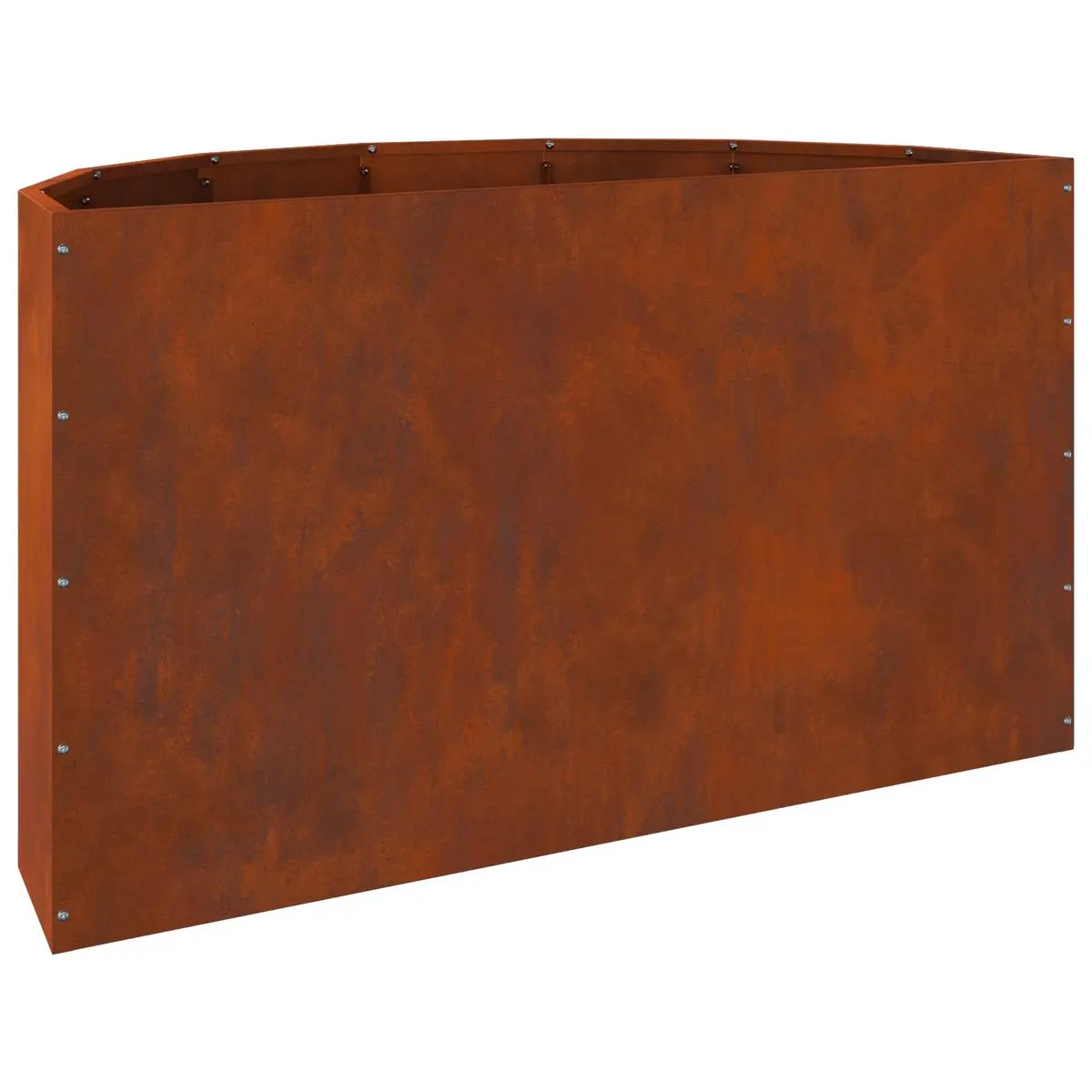 Half Round Garden Planter Outdoor Use 90x45x50cm Brown