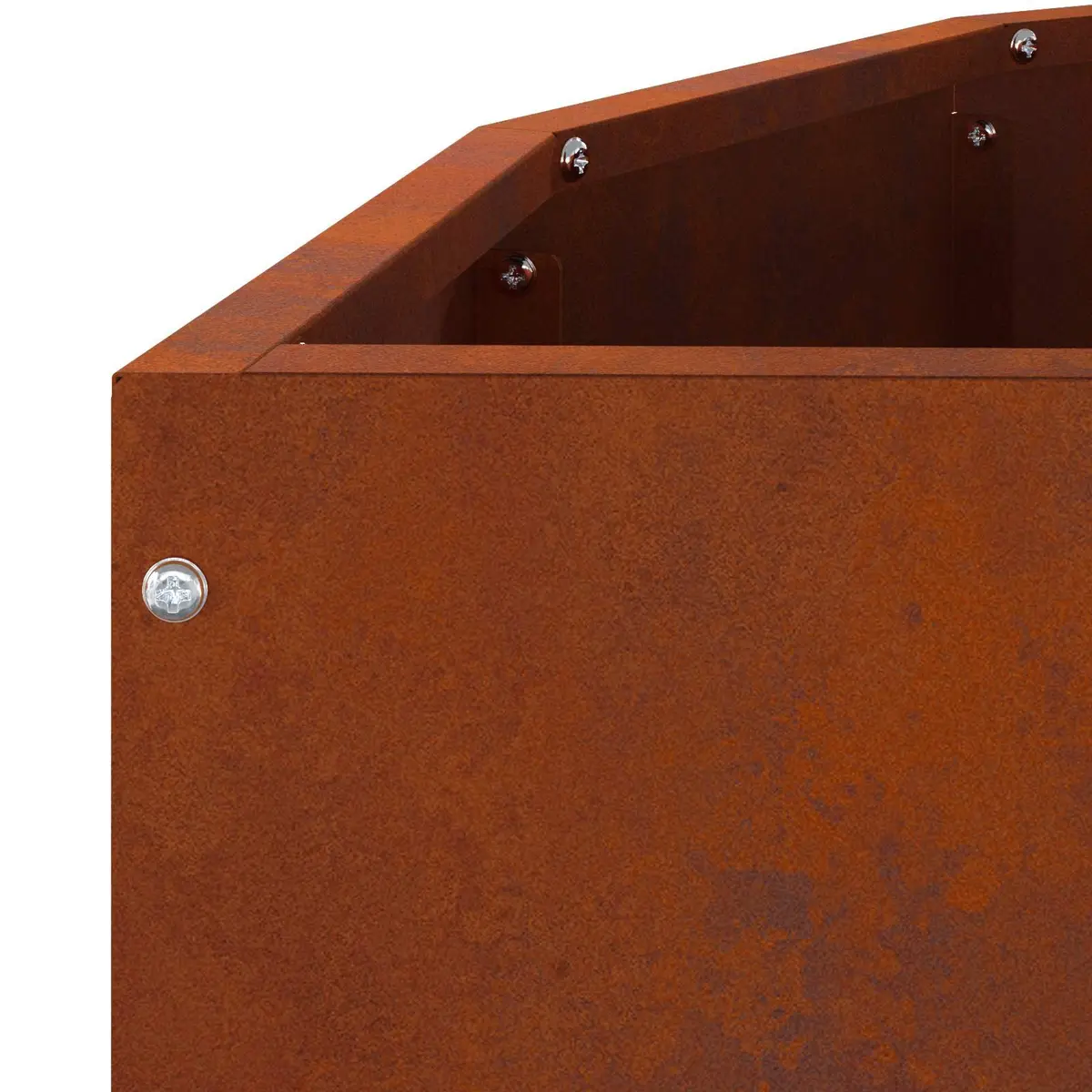Half Round Garden Planter Outdoor Use 90x45x50cm Brown