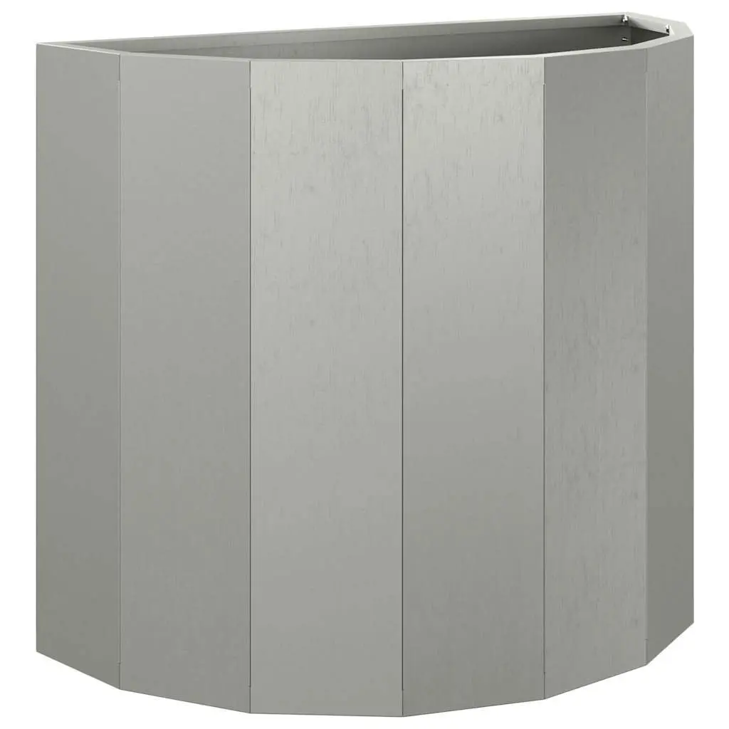 Half Round Planter Outdoor Use Weathering Steel Brown 60x30x50cm
