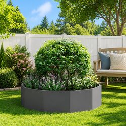 Specifications of Round Steel Outdoor Planter - 120x120x35 cm