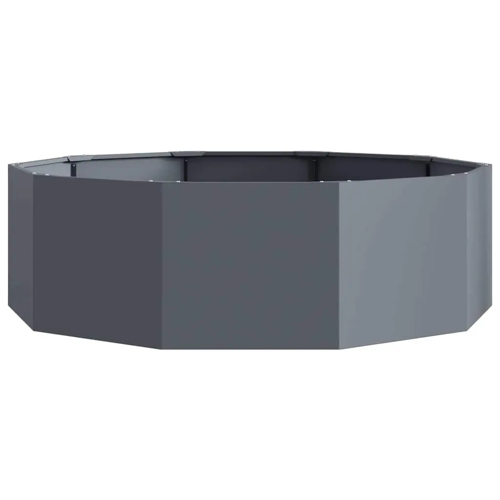 Round Anthracite Garden Planter 120x120x35cm