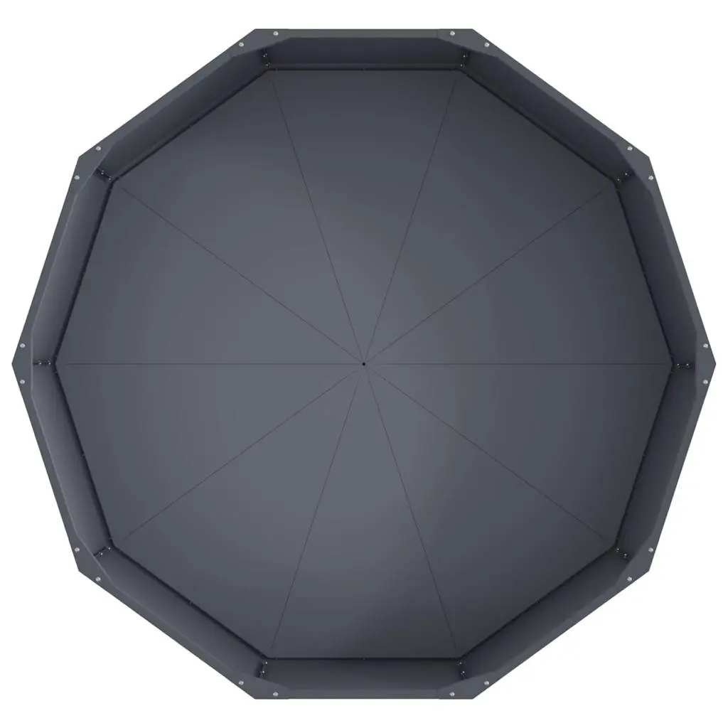 Round Anthracite Garden Planter 120x120x35cm