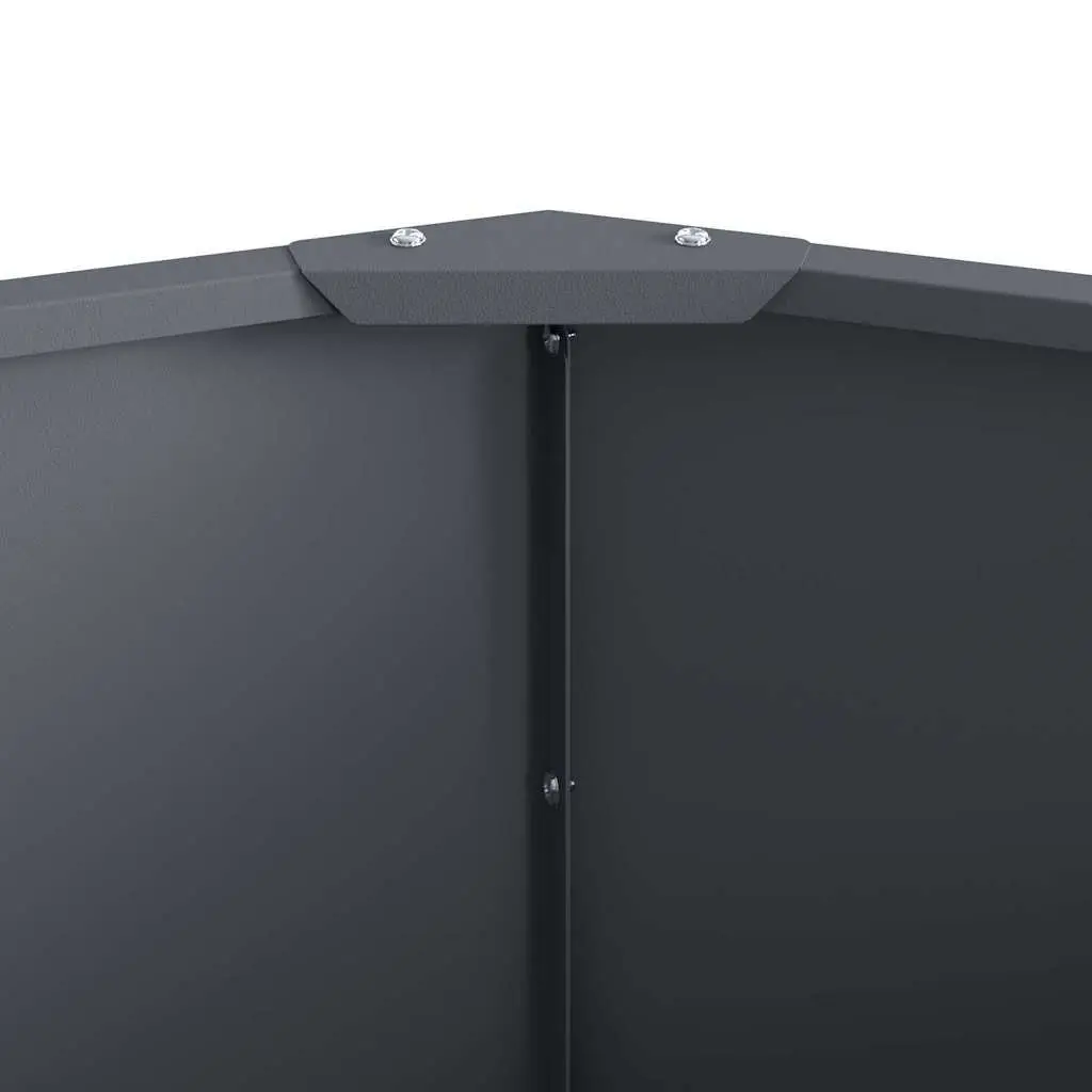 Round Anthracite Garden Planter 120x120x35cm
