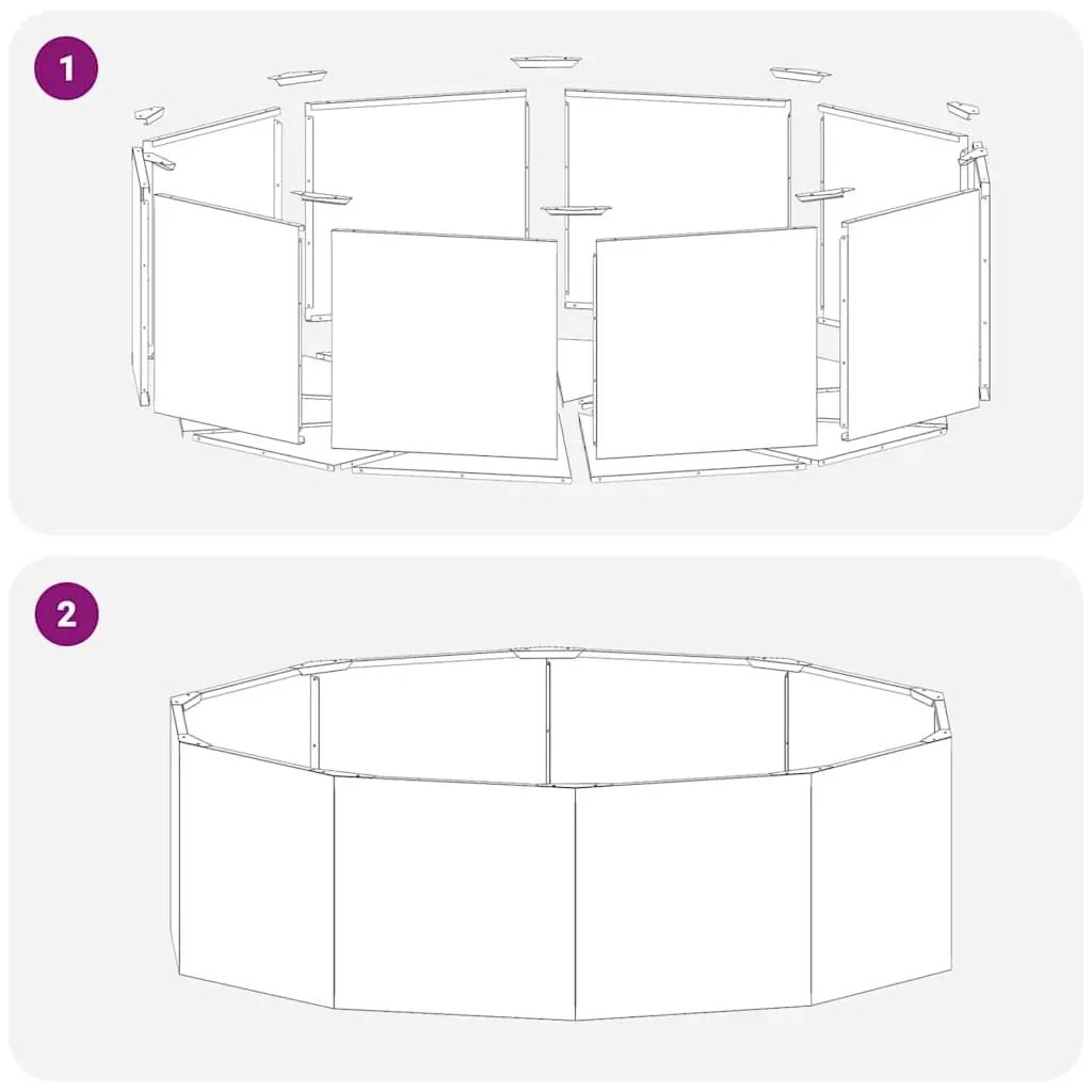 Round Anthracite Garden Planter 120x120x35cm