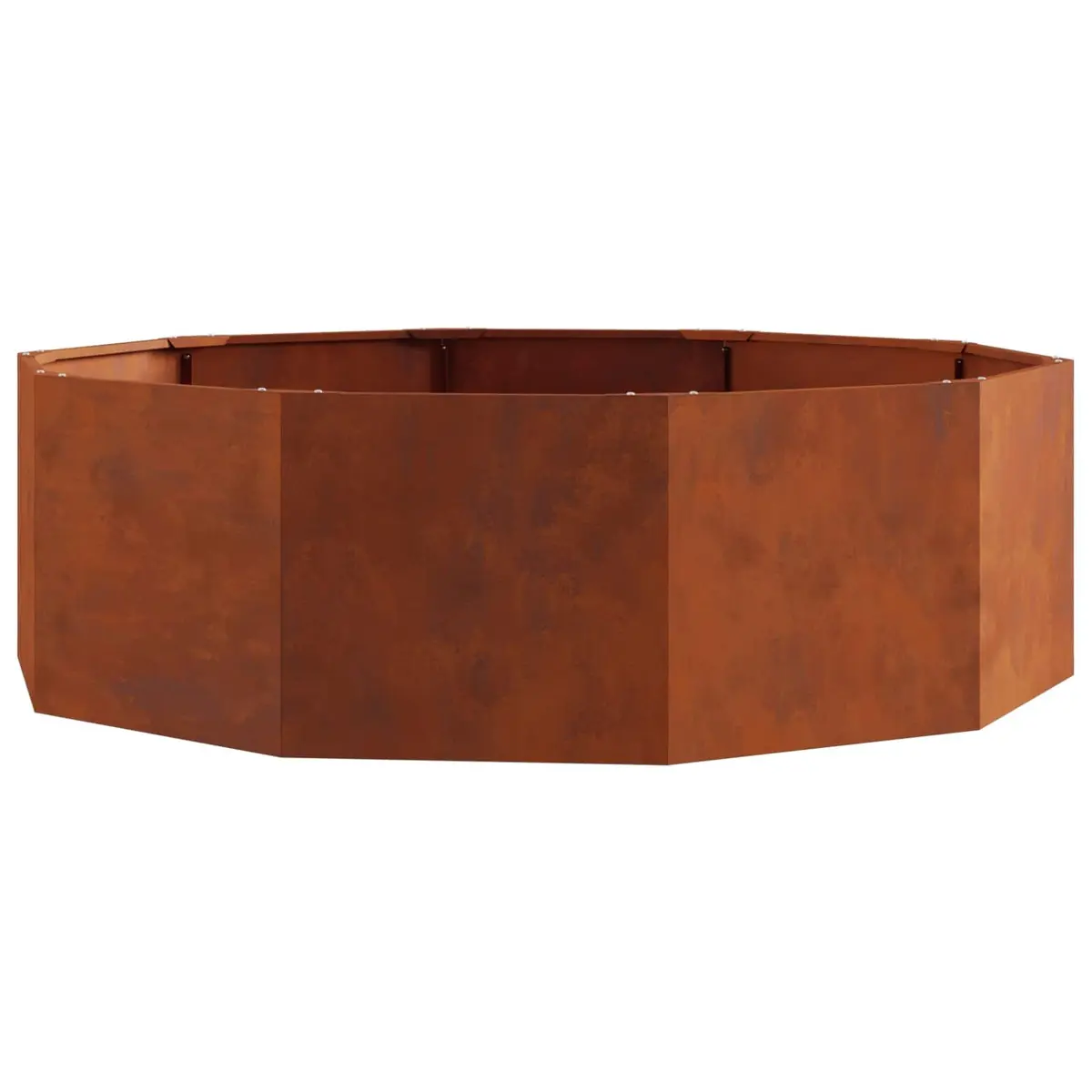 Round Garden Planter Outdoor 120 x 120 x 35 cm Steel