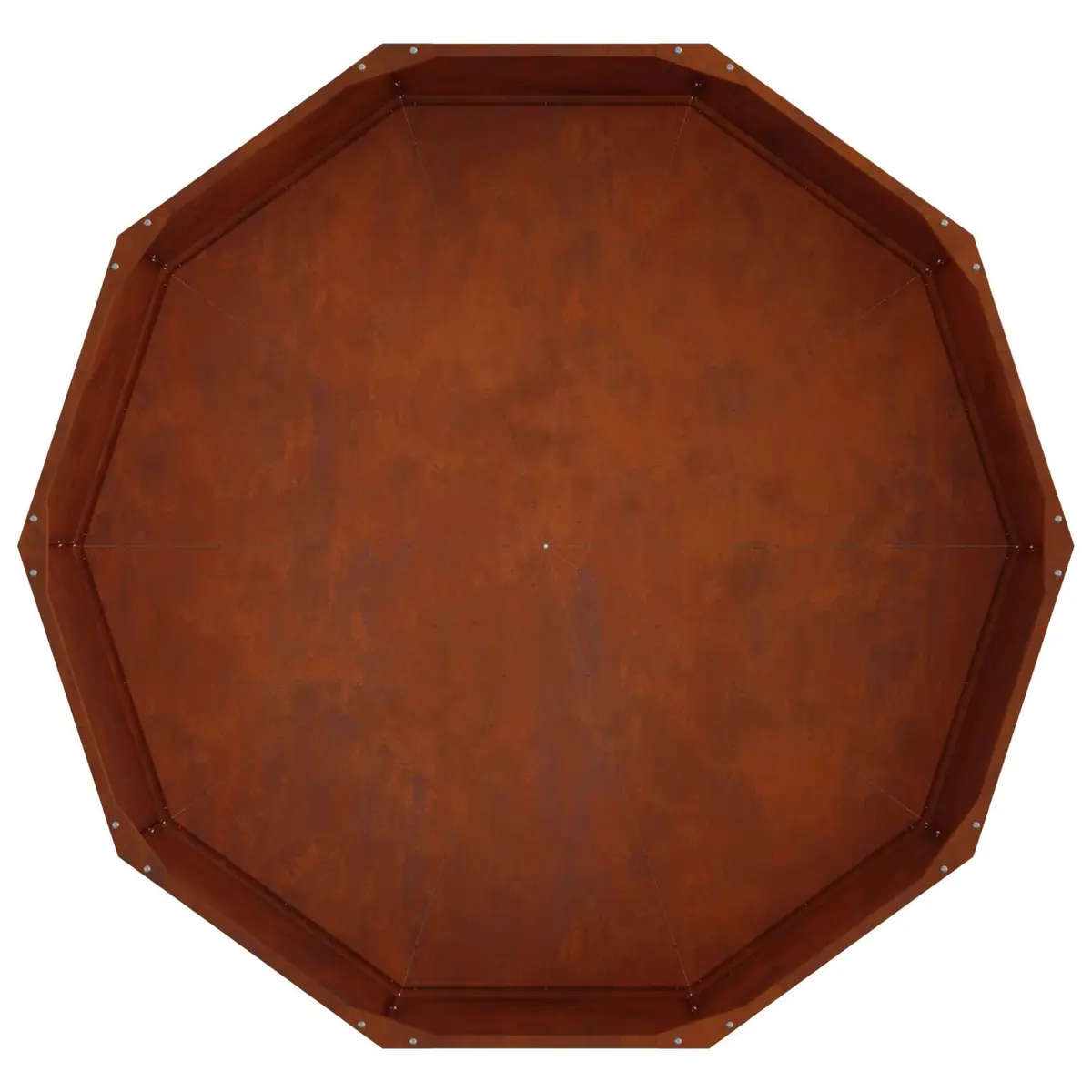 Round Garden Planter Outdoor 120 x 120 x 35 cm Steel