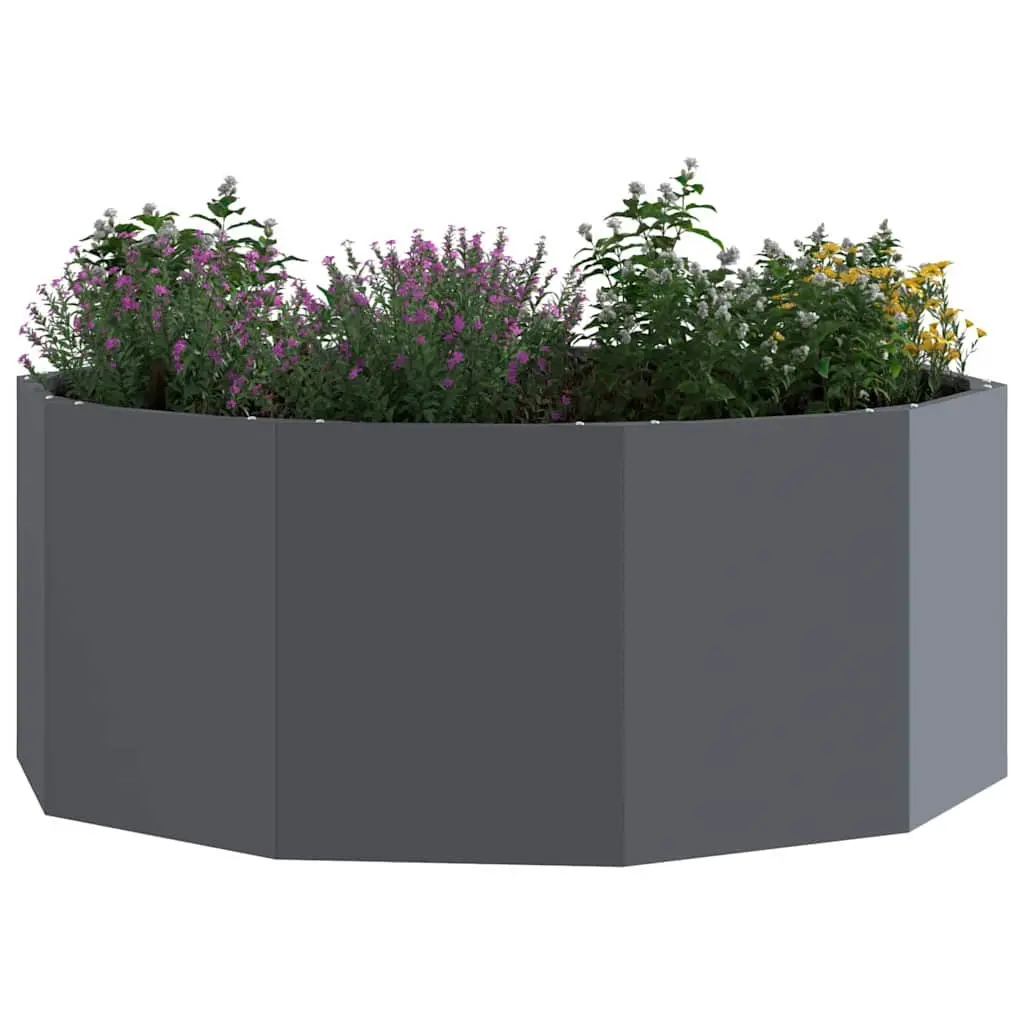 Steel Round Planter Outdoor Garden Patio 90x90x35cm