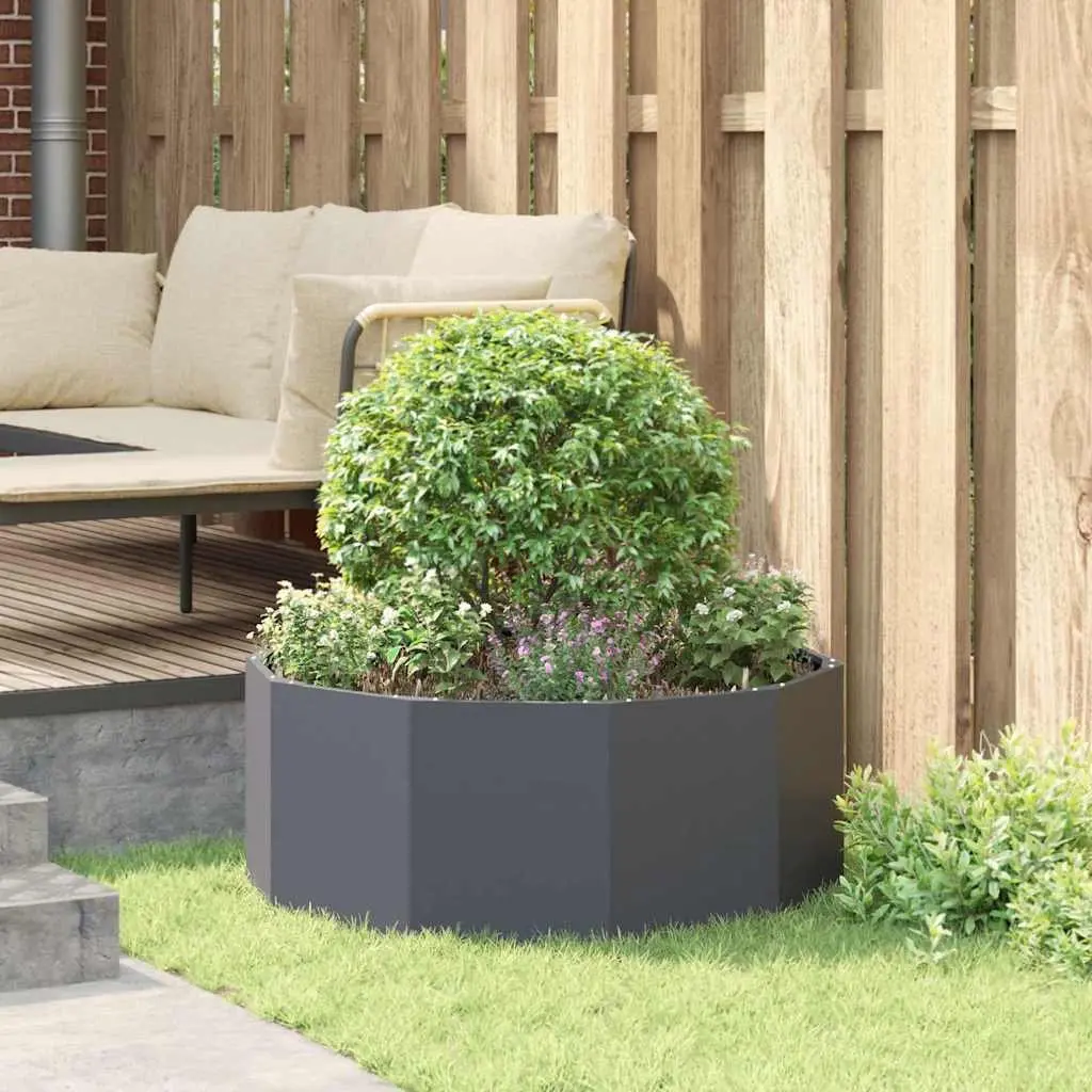 Steel Round Planter Outdoor Garden Patio 90x90x35cm