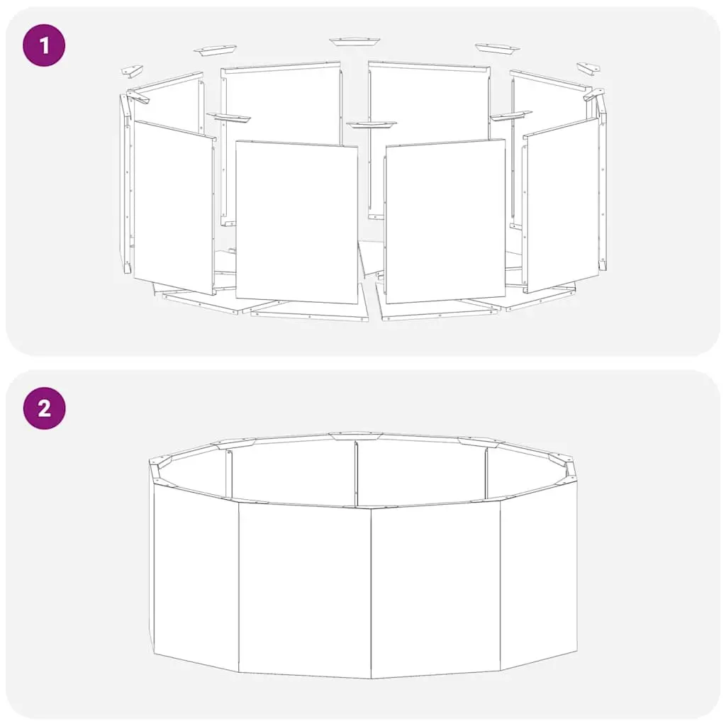 Steel Round Planter Outdoor Garden Patio 90x90x35cm