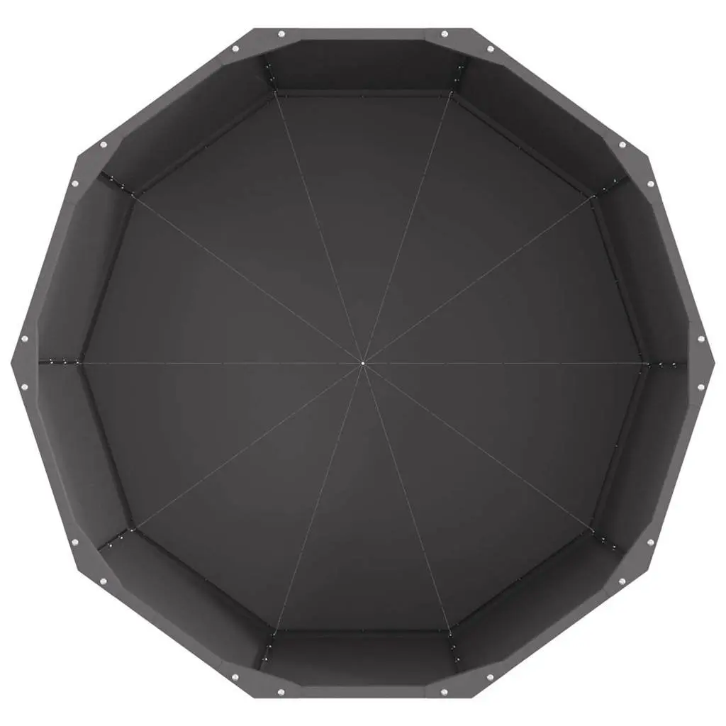 Round Steel Garden Planter Outdoor 90x90x50cm Black