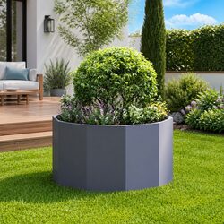 Steel Garden Planter - Anthracite 90x90x50cm
