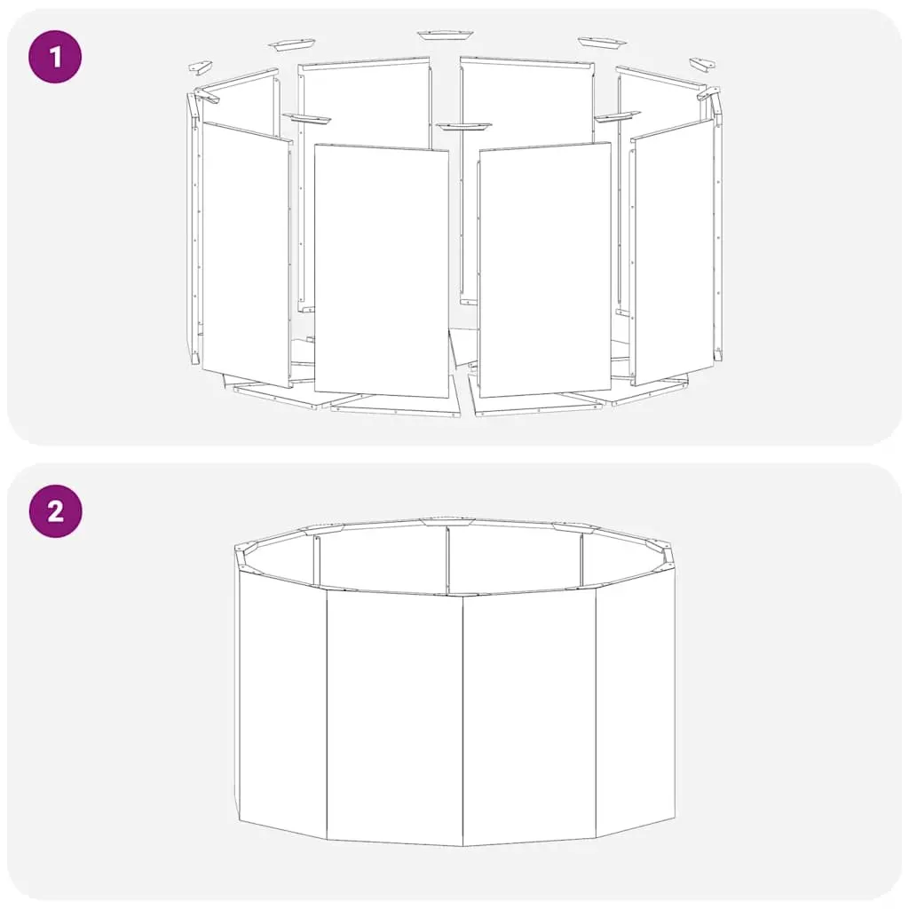 Round Steel Garden Planter Outdoor 90x90x50cm