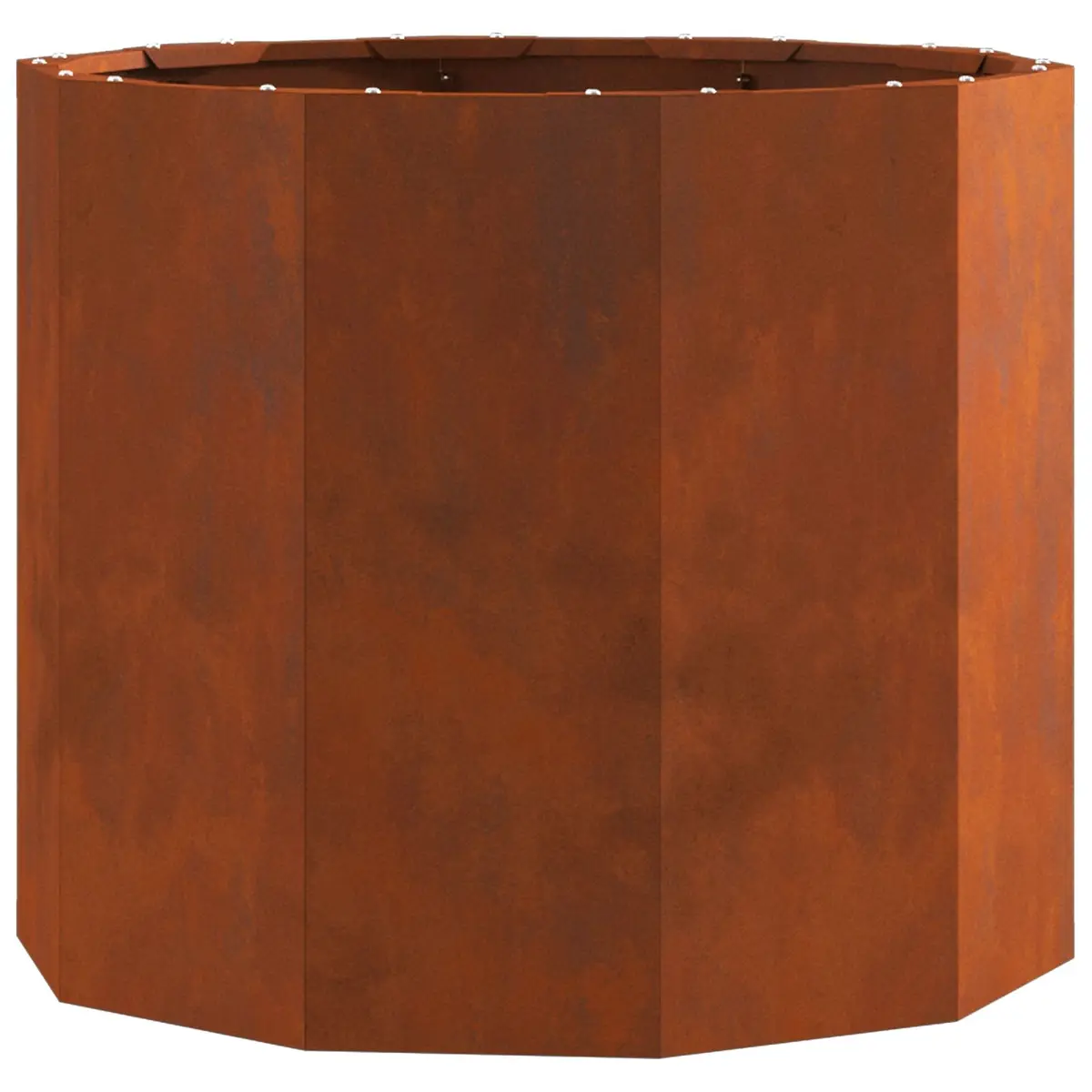 Round Garden Planter Steel Outdoor 60x60x50cm