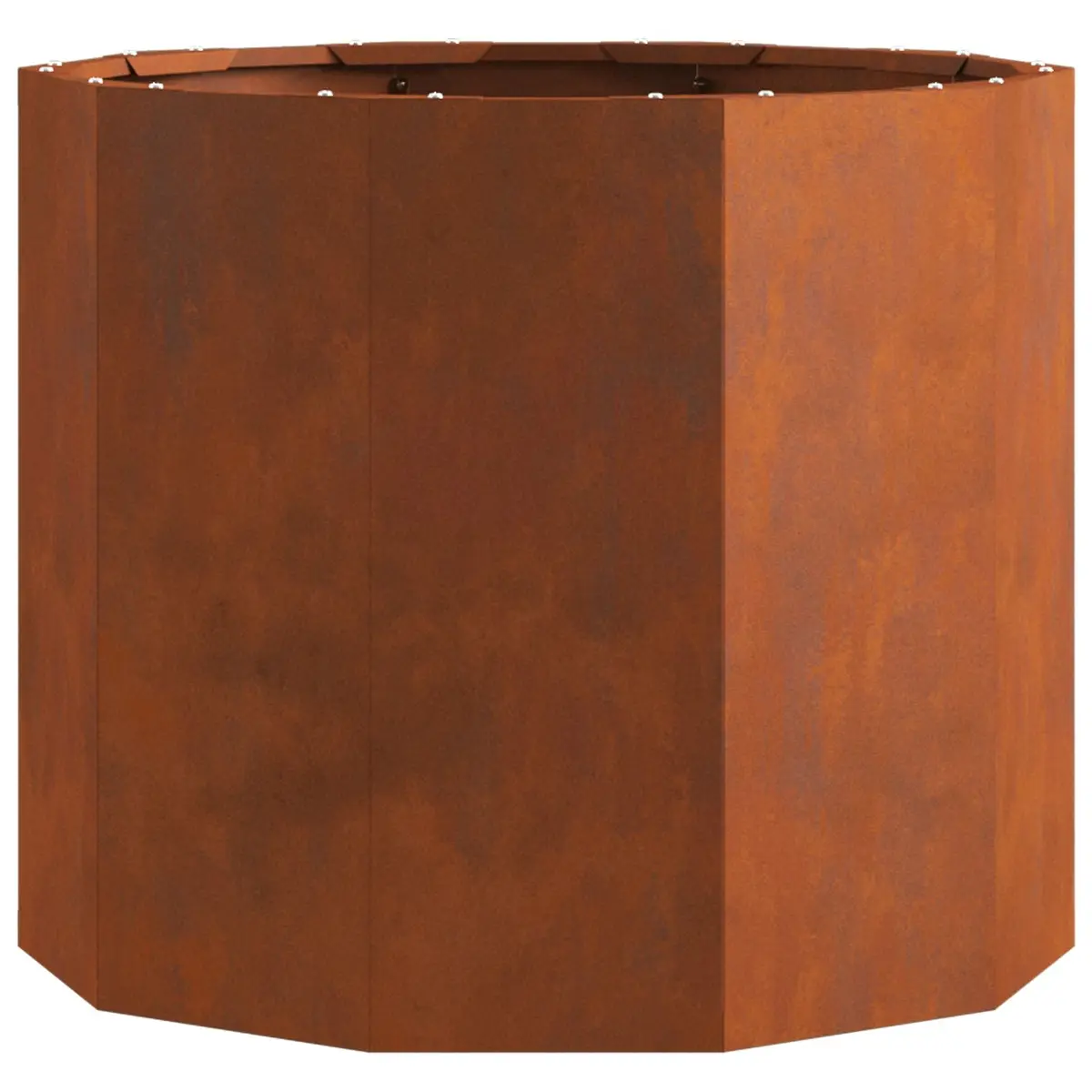 Round Garden Planter Steel Outdoor 60x60x50cm