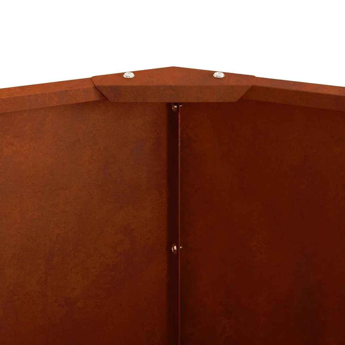 Round Garden Planter Steel Outdoor 60x60x50cm
