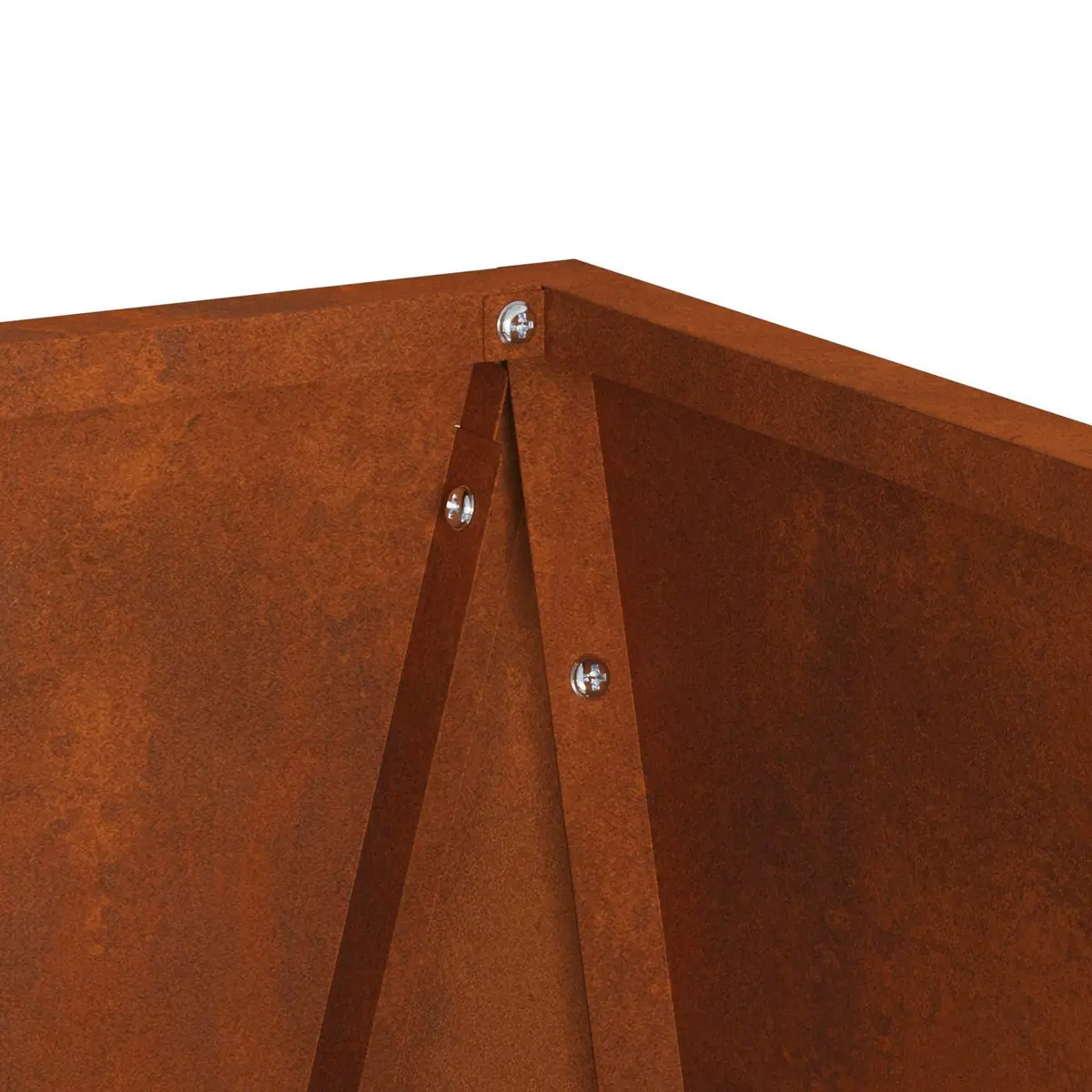 Rusty Planter Box Outdoor Garden Rectangular 30x30x75cm