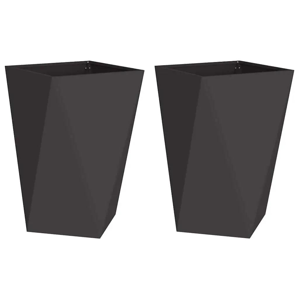 Steel Planter Box 50x50x75cm Black