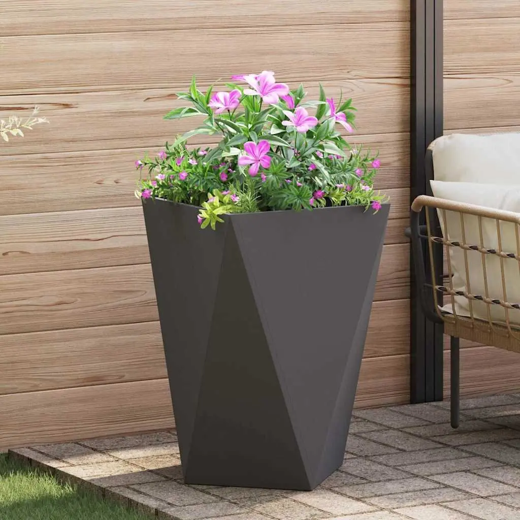 Steel Planter Box 50x50x75cm Black