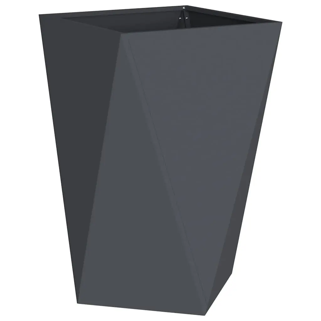 Steel Garden Planter Outdoor 50 x 50 x 75 cm Anthracite 2 Piece