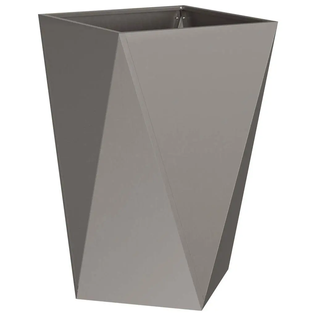 Garden Planter Box Outdoor Steel Corrugated Tall Rectangular Pot 50 x 50 x 75 cm