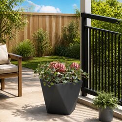 Steel Planter Box Specifications: 30x30x30cm, Black