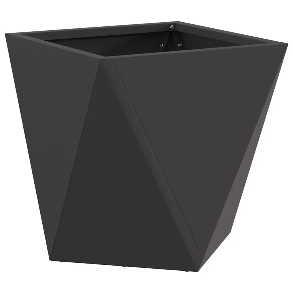Steel Planter Box Outdoor Garden 30x30x30cm Black Rectangular
