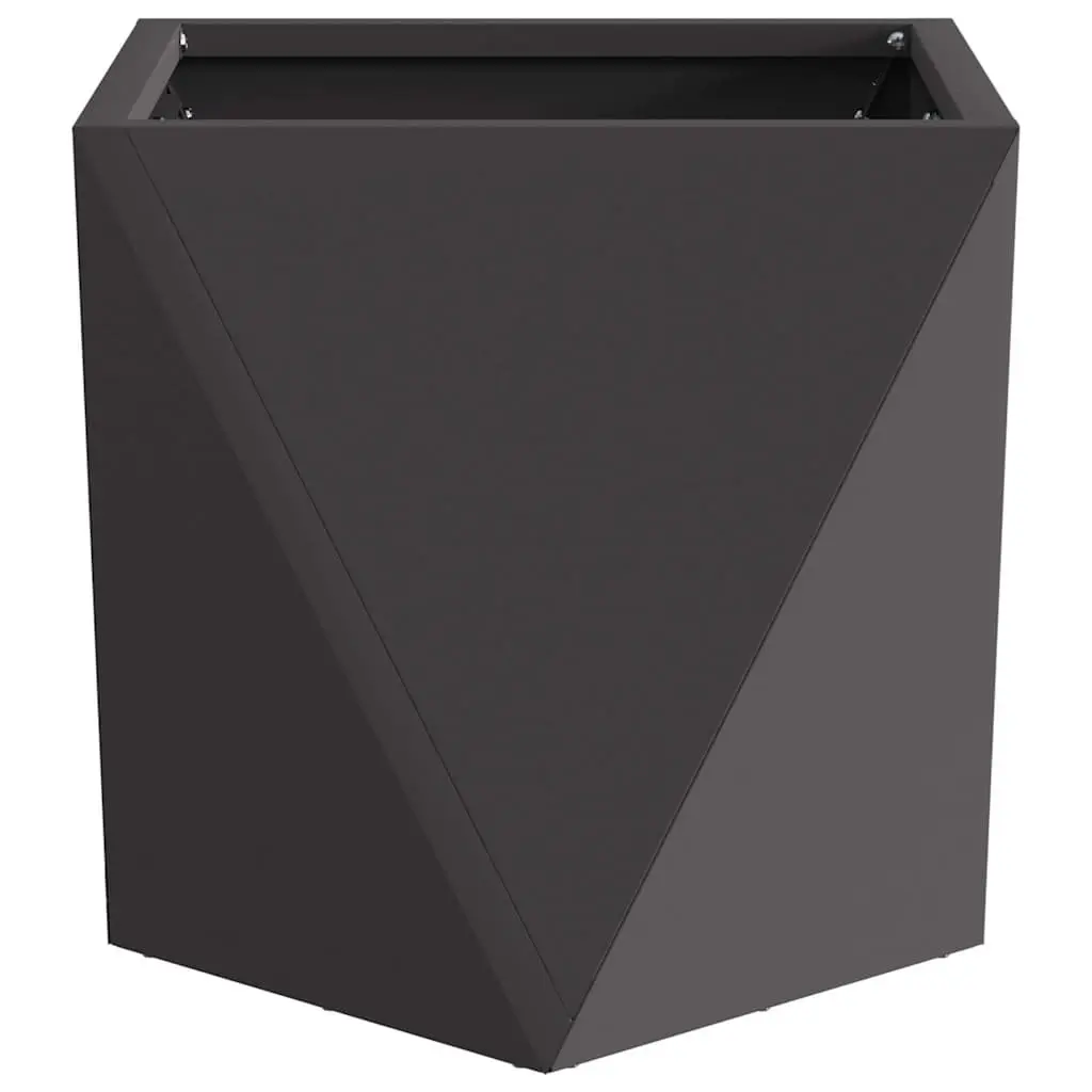 Steel Planter Box Outdoor Garden 30x30x30cm Black Rectangular