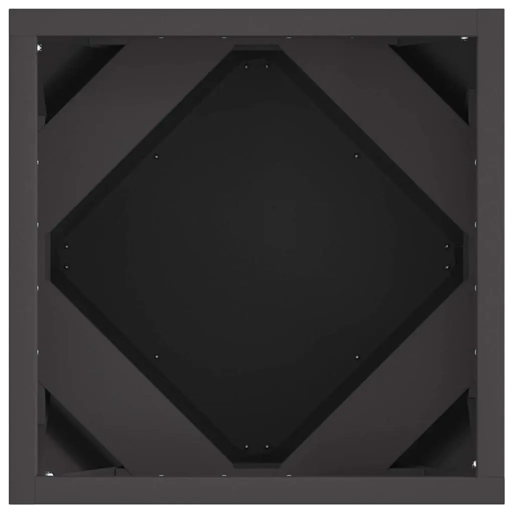 Steel Planter Box Outdoor Garden 30x30x30cm Black Rectangular