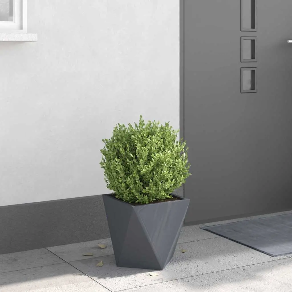 Steel Garden Planter Outdoor 30x30x30cm Anthracite Flower Pot Box