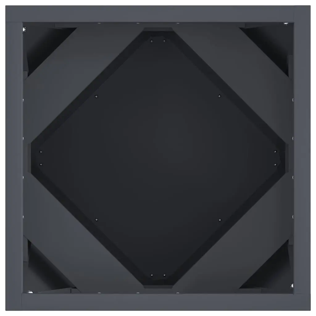 Steel Garden Planter Outdoor 30x30x30cm Anthracite Flower Pot Box