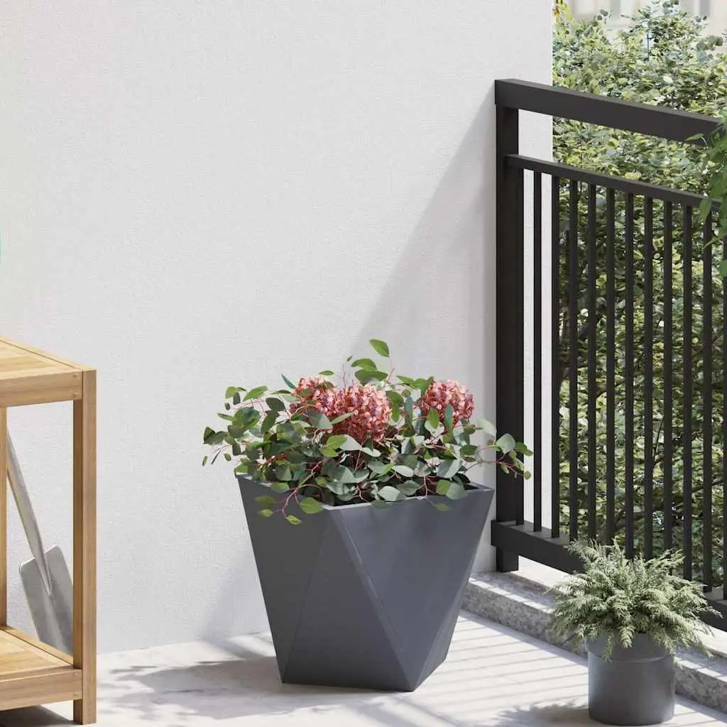 30cm Anthracite Steel Planter Set