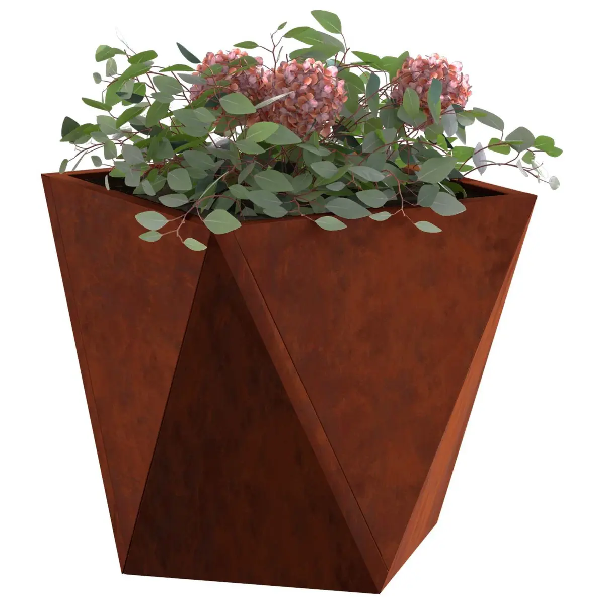 Garden Planter Set Outdoor Steel Box 30x30x30cm
